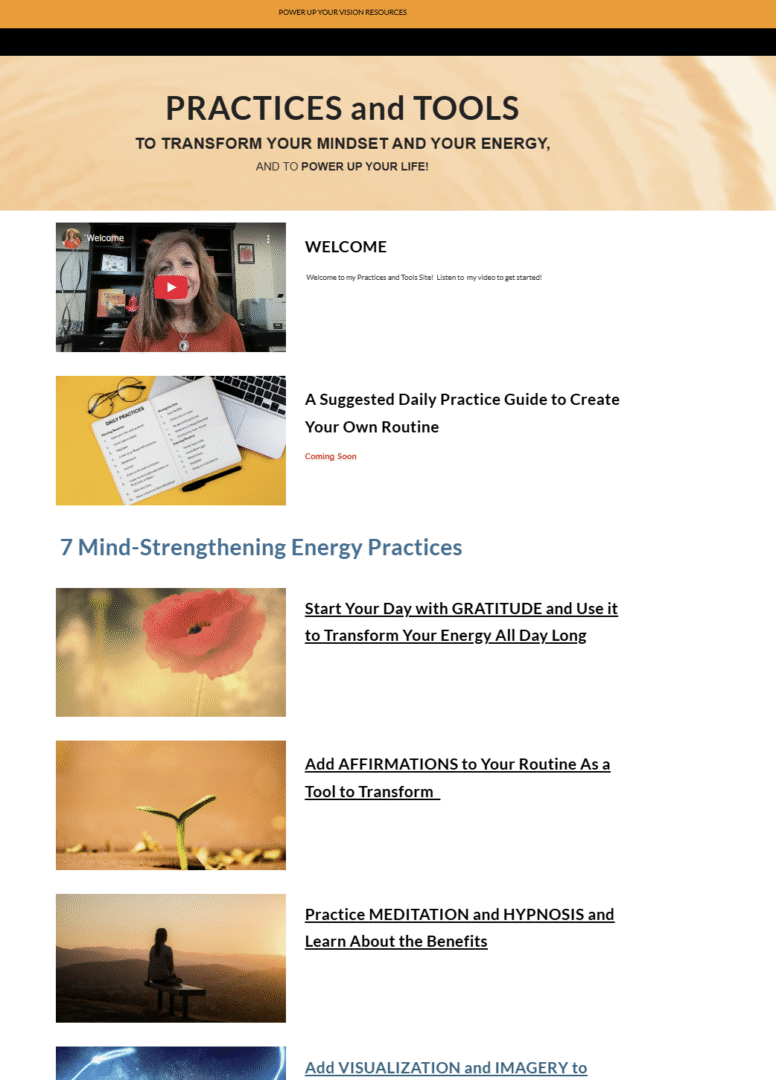 Practices and Tools to Transform Your LIfe